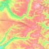 Topografische kaart Шевченківська селищна громада, hoogte, reliëf