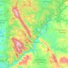 Topografische kaart Penacova, hoogte, reliëf