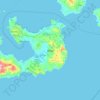 Topografische kaart Milos, hoogte, reliëf