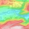 Topografische kaart Sonceboz-Sombeval, hoogte, reliëf