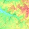 Topografische kaart Brannay, hoogte, reliëf