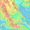 Topografische kaart Thessaly, hoogte, reliëf