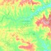 Topografische kaart Curral de Cima, hoogte, reliëf