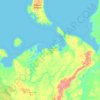 Topografische kaart Nenets Autonomous Okrug, hoogte, reliëf