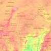 Topografische kaart Burkina Faso, hoogte, reliëf