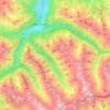 Topografische kaart Brandberg, hoogte, reliëf