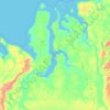 Topografische kaart Yamalo-Nenets Autonomous Okrug, hoogte, reliëf