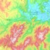 Topografische kaart Águas Mornas, hoogte, reliëf