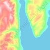 Topografische kaart Whitsunday Bay, hoogte, reliëf