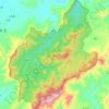 Topografische kaart 九连山国家级自然保护区, hoogte, reliëf