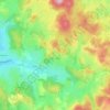 Topografische kaart Gâcogne, hoogte, reliëf