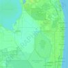 Topografische kaart Palm Beach County, hoogte, reliëf