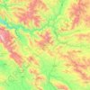 Topografische kaart Kamyaran County, hoogte, reliëf