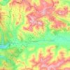 Topografische kaart Cabrillanes, hoogte, reliëf