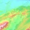 Topografische kaart Chélia, hoogte, reliëf