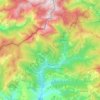 Topografische kaart Pigna, hoogte, reliëf