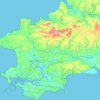 Topografische kaart Pembrokeshire Coast National Park, hoogte, reliëf