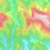 Topografische kaart Chaudebonne, hoogte, reliëf