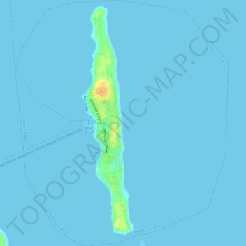 Topografische kaart Harbour Island, hoogte, reliëf