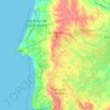 Topografische kaart Santiago do Cacém, hoogte, reliëf