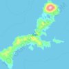 Topografische kaart Kiska Island, hoogte, reliëf