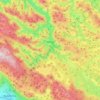 Topografische kaart Idrija, hoogte, reliëf
