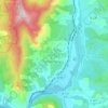 Topografische kaart Vercheny, hoogte, reliëf