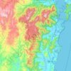 Topografische kaart Parque Estadual da Serra do Tabuleiro, hoogte, reliëf