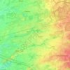 Topografische kaart Molse Nete, hoogte, reliëf