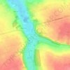 Topografische kaart Ouville-la-Rivière, hoogte, reliëf