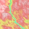Topografische kaart Lidens distrikt, hoogte, reliëf