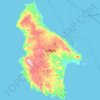 Topografische kaart Kythira, hoogte, reliëf