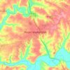 Topografische kaart Mount Washington, hoogte, reliëf