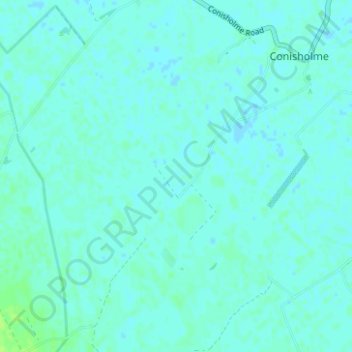 Topografische kaart Conisholme, hoogte, reliëf