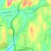 Topografische kaart Jefferson Valley-Yorktown, hoogte, reliëf