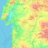 Topografische kaart Alentejo, hoogte, reliëf