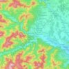 Topografische kaart Škofja Loka, hoogte, reliëf