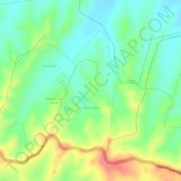 Topografische kaart Puerto Asís, hoogte, reliëf