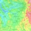 Topografische kaart Cheshire, hoogte, reliëf