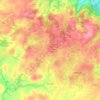 Topografische kaart Kerien, hoogte, reliëf