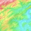 Topografische kaart Somme-Leuze, hoogte, reliëf