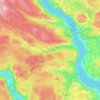 Topografische kaart Gjøvik, hoogte, reliëf
