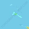 Topografische kaart Sandy Island, hoogte, reliëf