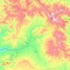 Topografische kaart Takab County, hoogte, reliëf