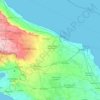 Topografische kaart Brindisi, hoogte, reliëf