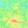 Topografische kaart Lavras, hoogte, reliëf