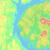 Topografische kaart René-Levasseur Island, hoogte, reliëf