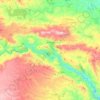 Topografische kaart Dos Aguas, hoogte, reliëf