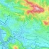 Topografische kaart Lujua, hoogte, reliëf