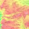 Topografische kaart Narmada, hoogte, reliëf